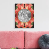 Peach Gladiolus Flower Lijst Creëer Uw eigen foto Canvas Afdruk (Insitu (Woonkamer))