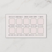 Peach Glitter Custom Reward Visitekaartje (Achterkant)