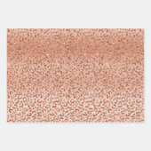 Peach Glitter Leopard Animal Inpakpapier Vel (Voorkant)