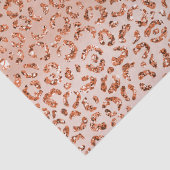 Peach Glitter Leopard Dierenprint Tissuepapier (Detail)
