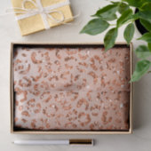 Peach Glitter Leopard Dierenprint Tissuepapier (Geschenk)