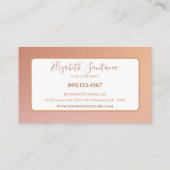 Peach Glitter Visitekaartje (Achterkant)