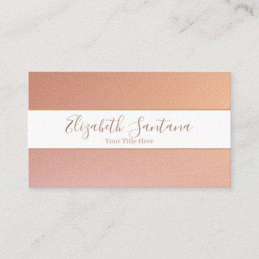 Peach Glitter Visitekaartje (Voorkant)