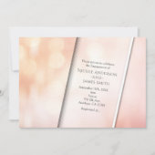 Peach Glow Elegant Bokeh Lights Verlovingsfeest Kaart (Voorkant)