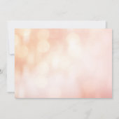 Peach Glow Elegant Bokeh Lights Verlovingsfeest Kaart (Achterkant)