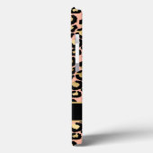 Peach Gold Black leopard Print met Jouw naam Case-Mate iPhone Case (Achterkant / Links)