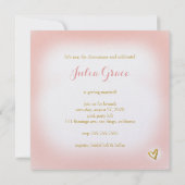 Peach Gold Brunch So Hard Invitation Pearl Kaart (Achterkant)