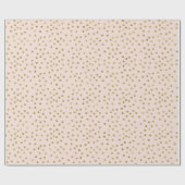 Peach Gold Confetti Stippen Cadeaupapier (Vlak)