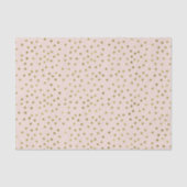 Peach Gold Confetti Stippen Tissuepapier (Voorkant)
