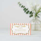 Peach Gold Diaper Raffle Baby shower Kaarten (Staand voorkant)