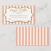 Peach Gold Diaper Raffle Baby shower Kaarten (Voorkant / Achterkant)