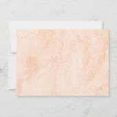 Peach Gold Floral Birthday Hartelijk dank Bedankkaart (Achterkant)