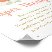 Peach Gold Floral diaper over aankijkgame Poster (Hoek)