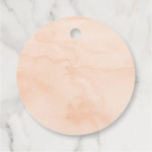 Peach Gold Floral Verjaardag Dank u Bedankjes Labels (Achterkant)