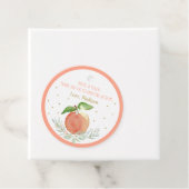 Peach Gold Floral Verjaardag Dank u Bedankjes Labels (In situ)