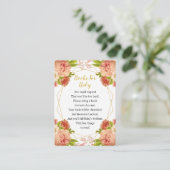 Peach Gold Flowers Books for Baby Informatiekaartje (Staand voorkant)