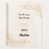 Peach gold foliage motivational quote 2026 planner (Voorkant)