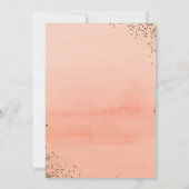 Peach & Gold Glitter Bloemen Modern Verjaardagsfee Kaart (Achterkant)