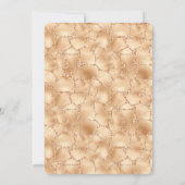 Peach Gold Glitter Glam Sparkle Giraffe Print Kaart (Achterkant)