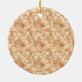 Peach Gold Glitter Glam Sparkle Giraffe Print Keramisch Ornament (Achterkant)