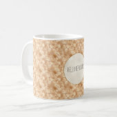 Peach Gold Glitter Glam Sparkle Giraffe Print Koffiemok (Voorkant links)