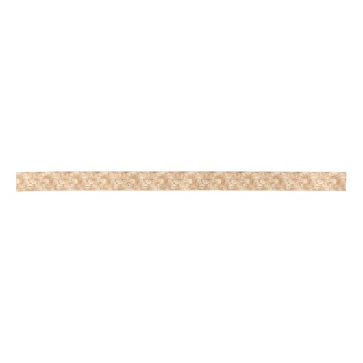 Peach Gold Glitter Glam Sparkle Giraffe Print Satijnen Lint (Voorkant)