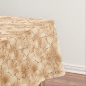 Peach Gold Glitter Glam Sparkle Giraffe Print Tafelkleed (Voorbeeld)