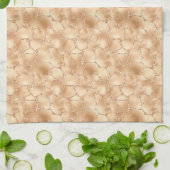 Peach Gold Glitter Glam Sparkle Giraffe Print Theedoek (Gevouwen)