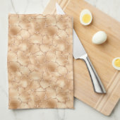 Peach Gold Glitter Glam Sparkle Giraffe Print Theedoek (Quarter Fold)