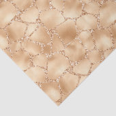 Peach Gold Glitter Glam Sparkle Giraffe Print Tissuepapier (Detail)