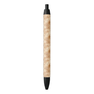 Peach Gold Glitter Glam Sparkle Giraffe Print Zwarte Inkt Pen