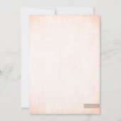 Peach & Gold Glitter look Bachelorette Party Kaart (Achterkant)