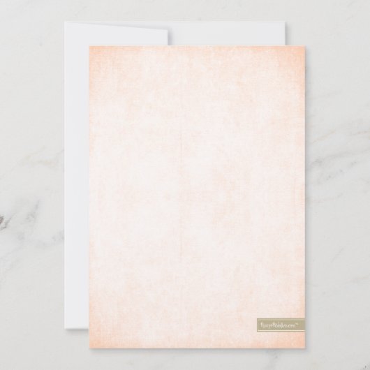 Peach & Gold Glitter look Bachelorette Party Kaart (Achterkant)