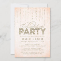 Peach & Gold Glitter look Bachelorette Party