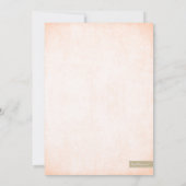 Peach & Gold Glitter look Rehearsal Dinner Uitnodi Kaart (Achterkant)