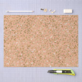 Peach Gold Glitter Luipaard Print Tissuepapier (Craft)