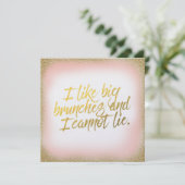 Peach Gold ik hou van Big Brunches Invitation Pear Kaart (Staand voorkant)