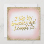 Peach Gold ik hou van Big Brunches Invitation Pear Kaart (Voorkant)