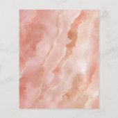 Peach Gold Marble Weddenmenu Flyer (Achterkant)