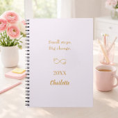 Peach gold motivatie quote notitieboek