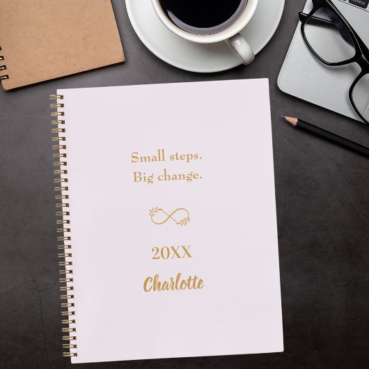 Peach gold motivatie quote notitieboek