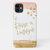 Peach Gold Raise A Hallelujah Christelijk Case-Mate iPhone Case (Achterkant)
