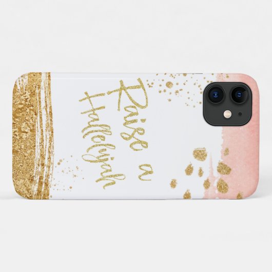 Peach Gold Raise A Hallelujah Christelijk Case-Mate iPhone Case (Achterkant (horizontaal))