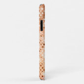 Peach & Gold Shimmer Monogram Case-Mate iPhone Case (Achterkant/rechts)