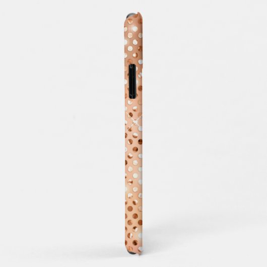 Peach & Gold Shimmer Monogram Case-Mate iPhone Case (Achterkant/rechts)
