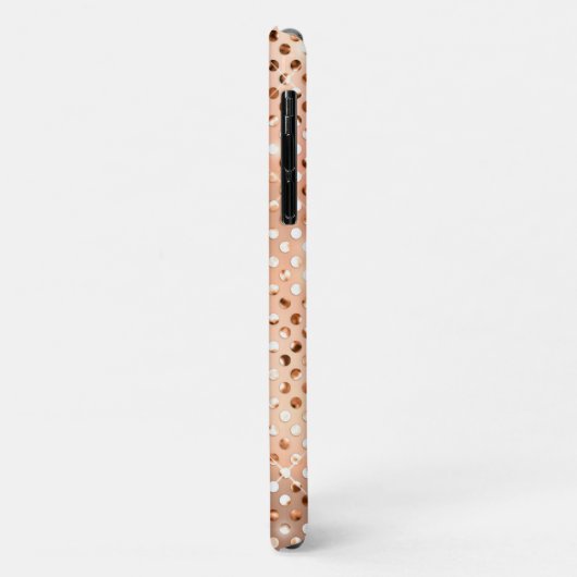 Peach & Gold Shimmer Monogram Case-Mate iPhone Case (Achterkant/links)