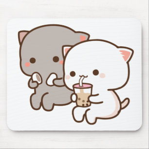 Peach Goma Eating Puzzle Muismatten