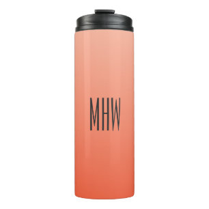 Peach Gradient aangepaste monogram tumbler Thermosbeker