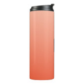 Peach Gradient aangepaste monogram tumbler Thermosbeker (Gedraaid links)
