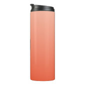 Peach Gradient aangepaste monogram tumbler Thermosbeker (Geroteerd rechts)